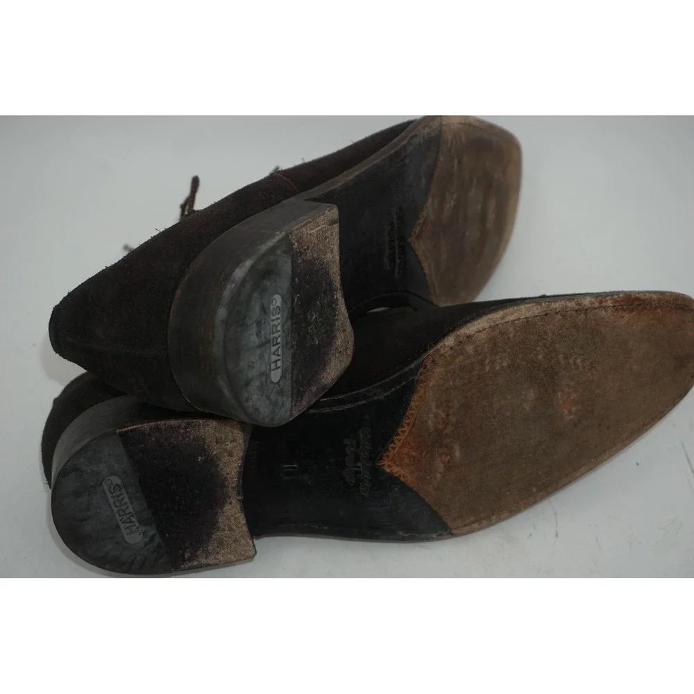 Calzoleria Harris Shoes Brown‎ Suede Derby Dress Barneys NY Italy Men's Size 10